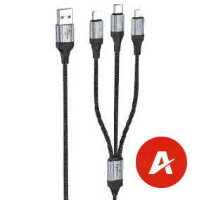 X102 Fresh 3-in-1 charging data cable(iP+Micro+Type-C)