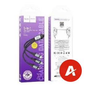 X102 Fresh 3-in-1 charging data cable(iP+Micro+Type-C)