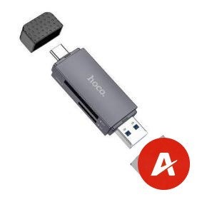 HB45 Spirit 2-in-1 USB/Type-C 3.0 card reader