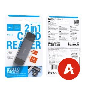 HB45 Spirit 2-in-1 USB/Type-C 3.0 card reader
