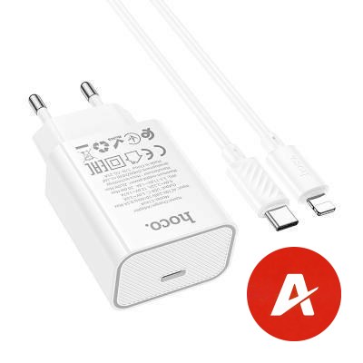 C143A Benefit single port PD20W charger set(C to iP)(EU)
