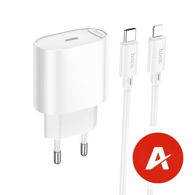 C109A(PD20W) Fighter single port PD20W charger set(C to iP)(EU)