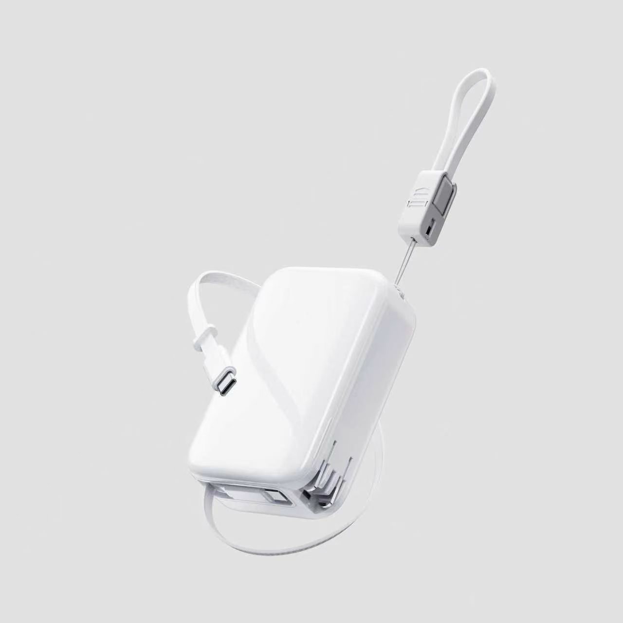 3 In 1 Power Bank with Built-in Retractable Cable