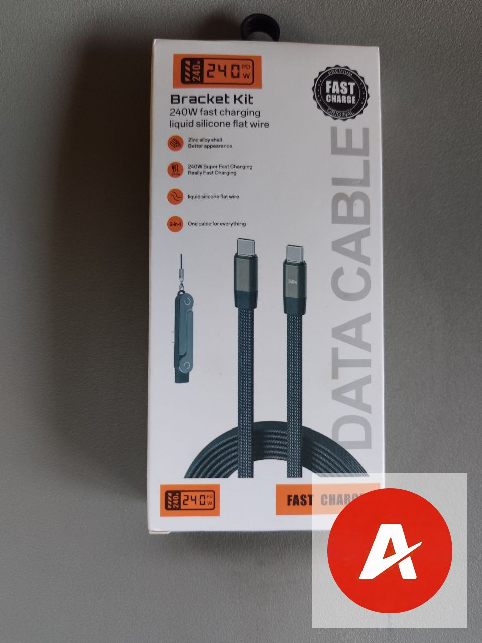 Avazonia 240W Fast Charging Cable with Detachable Folding Stand